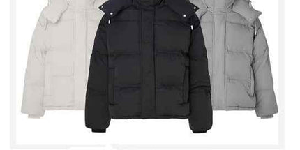Long-sleeved down jacket with a loose shape