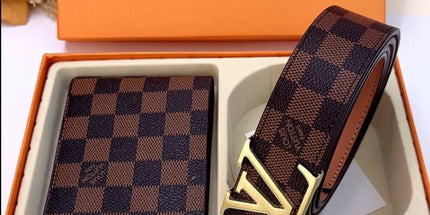 Luxury LV & Burberry Belt + Purse Set – Timeless Drip, Designer Flex - Mldripanddrop