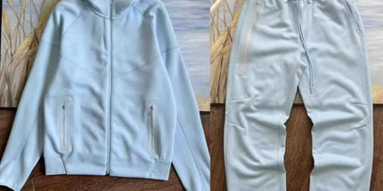 Cotton Blend Sports Hooded Jacket and Pants