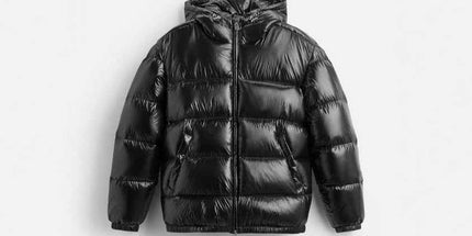 Solid color warm casual sports hooded cotton-padded jacket Black S Mldrip