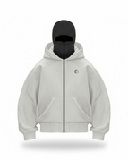 White Hoodie Sweater Jacket