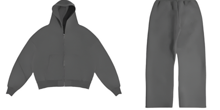 Y2K Retro Streetwear Hoodie Set Black suit 1 Mldrip