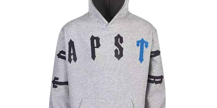 Classic rainbow gradient letter hoodie set 910 gray and black sweatshirt S Mldrip