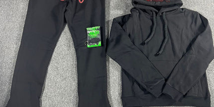 Hooded Sweatshirt and Sweatpants Set Black Set 12 S Mldrip