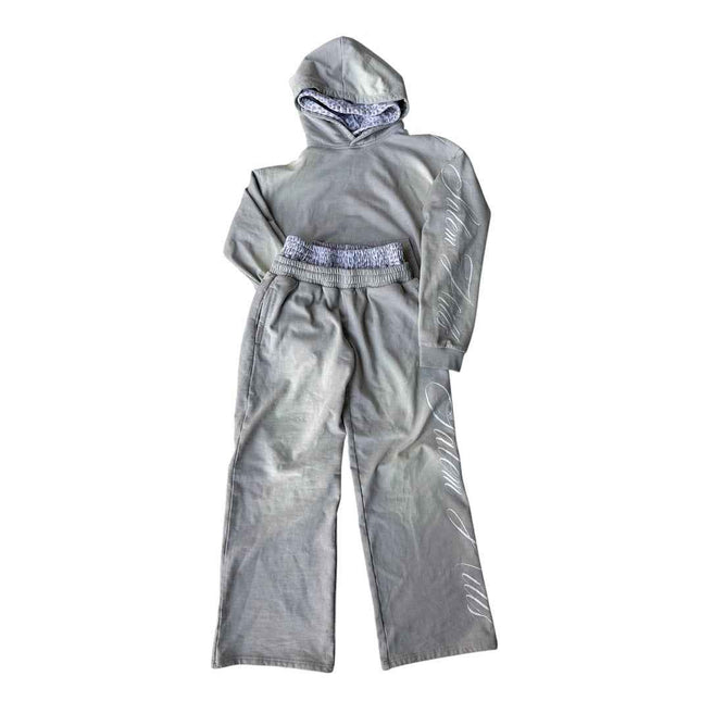 Punk Print Hoodie and Sweatpants Set Mldrip