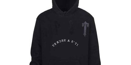 Classic rainbow gradient letter hoodie set 910 black and white sweatshirt M Mldrip