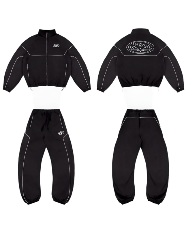 Retro Zip-Up Hoodie Set 1 2 Mldrip