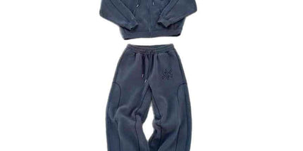 Star Print Zippered Hooded Sweatshirt Mldrip