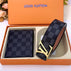 Black 1 Luxury LV & Burberry Belt + Purse Set