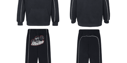 Classic rainbow gradient letter hoodie set Mldrip