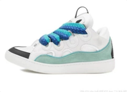 Lanvin Crub Shoes - White / Blue Laces