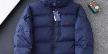 Thickened down polo jackets for enhanced warmth