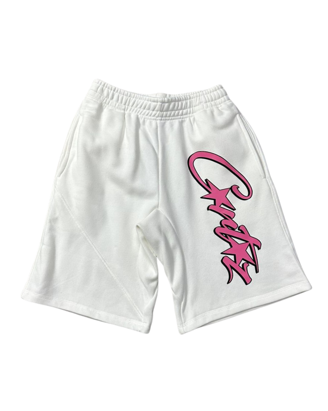 Island Pink Script Shorts – product view 2
