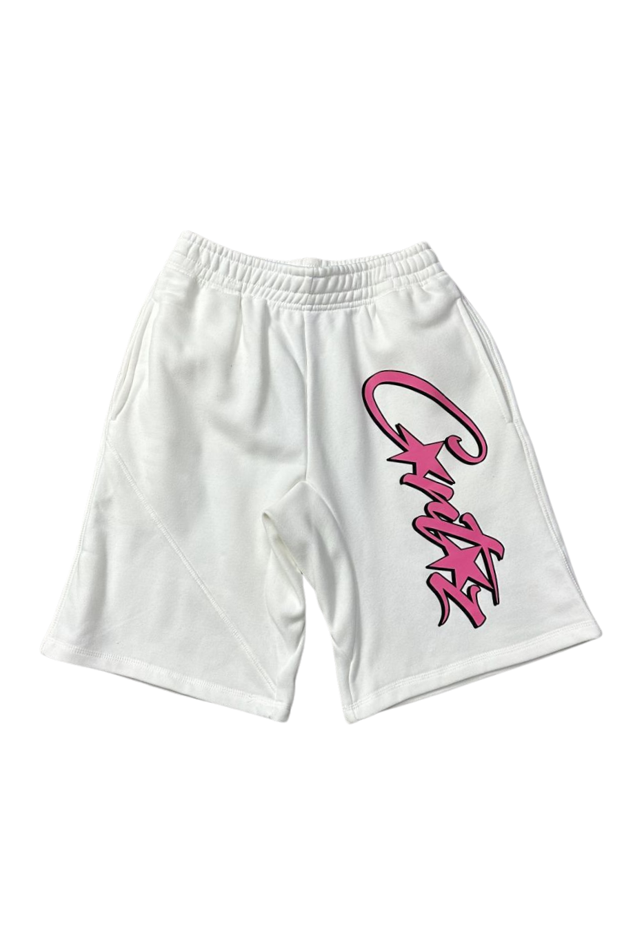 Island Pink Script Shorts – product view 2