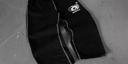 Fleece Sweatpants Embroidery Black White 2113 L Mldrip