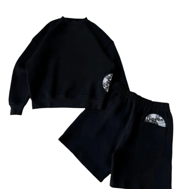 Grey Disc Pattern Tracksuit Set Men's 6 Mldrip