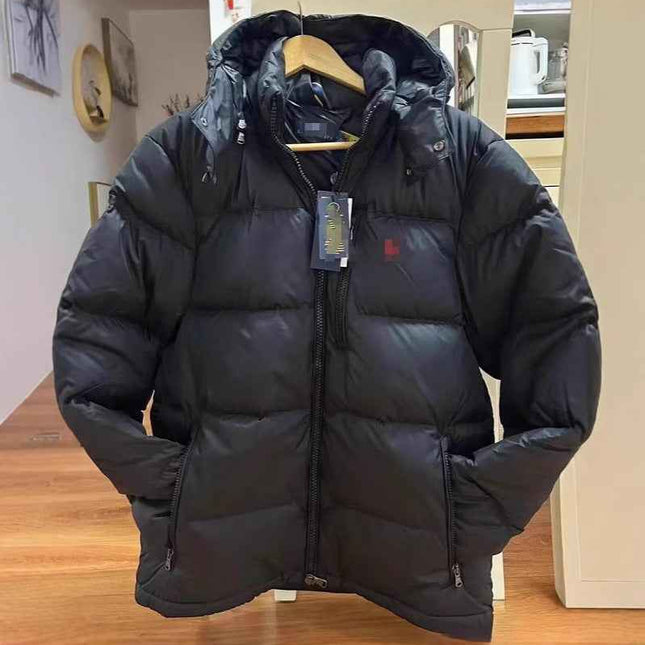 Thickened down polo jackets for enhanced warmth