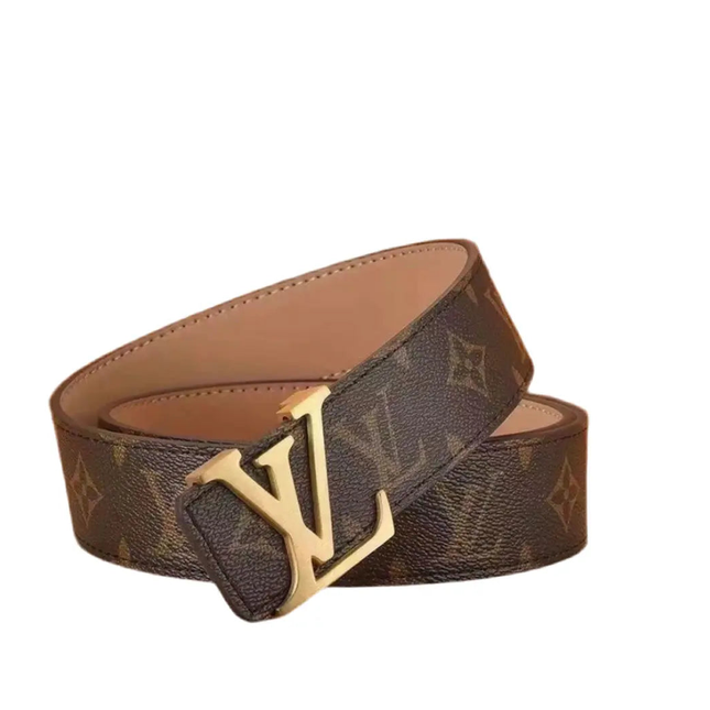 Louis Vuitton Monogram Leather Belt Brown LV Belt Mldrip