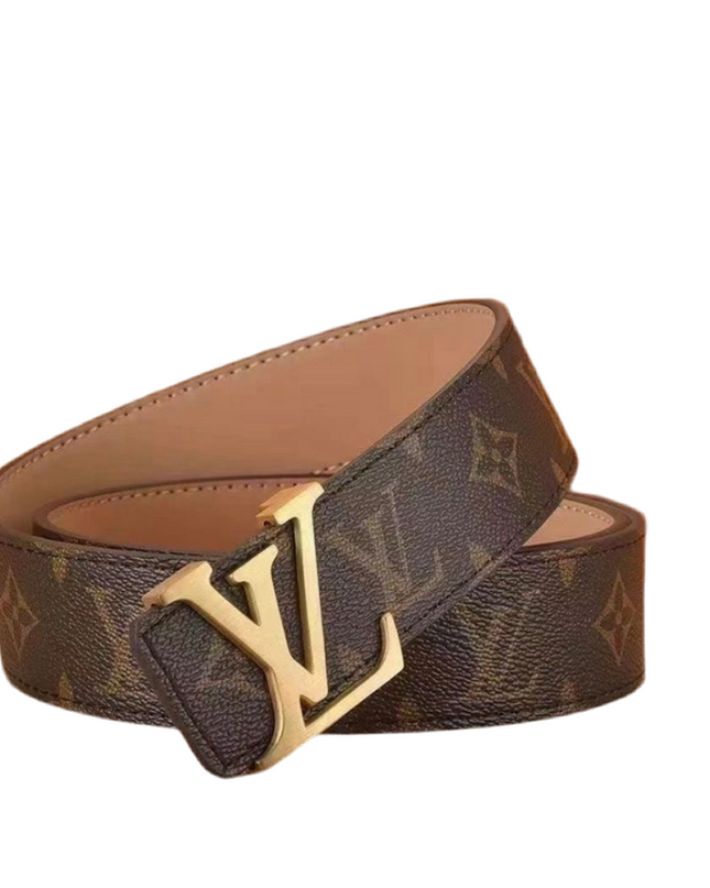 Louis Vuitton Monogram Leather Belt Brown LV Belt Mldrip