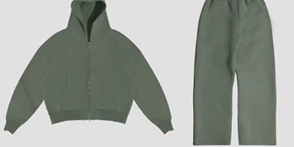 Casual, simple, and stylish hooded cardigan Army green suit 2207 S Mldrip