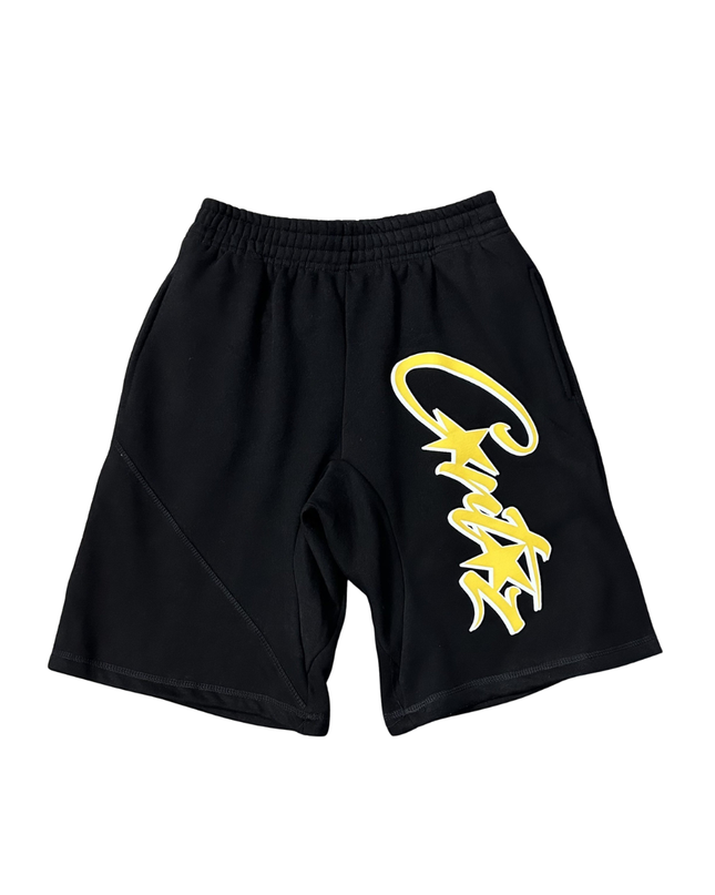 Island Yellow Script Shorts – main product image