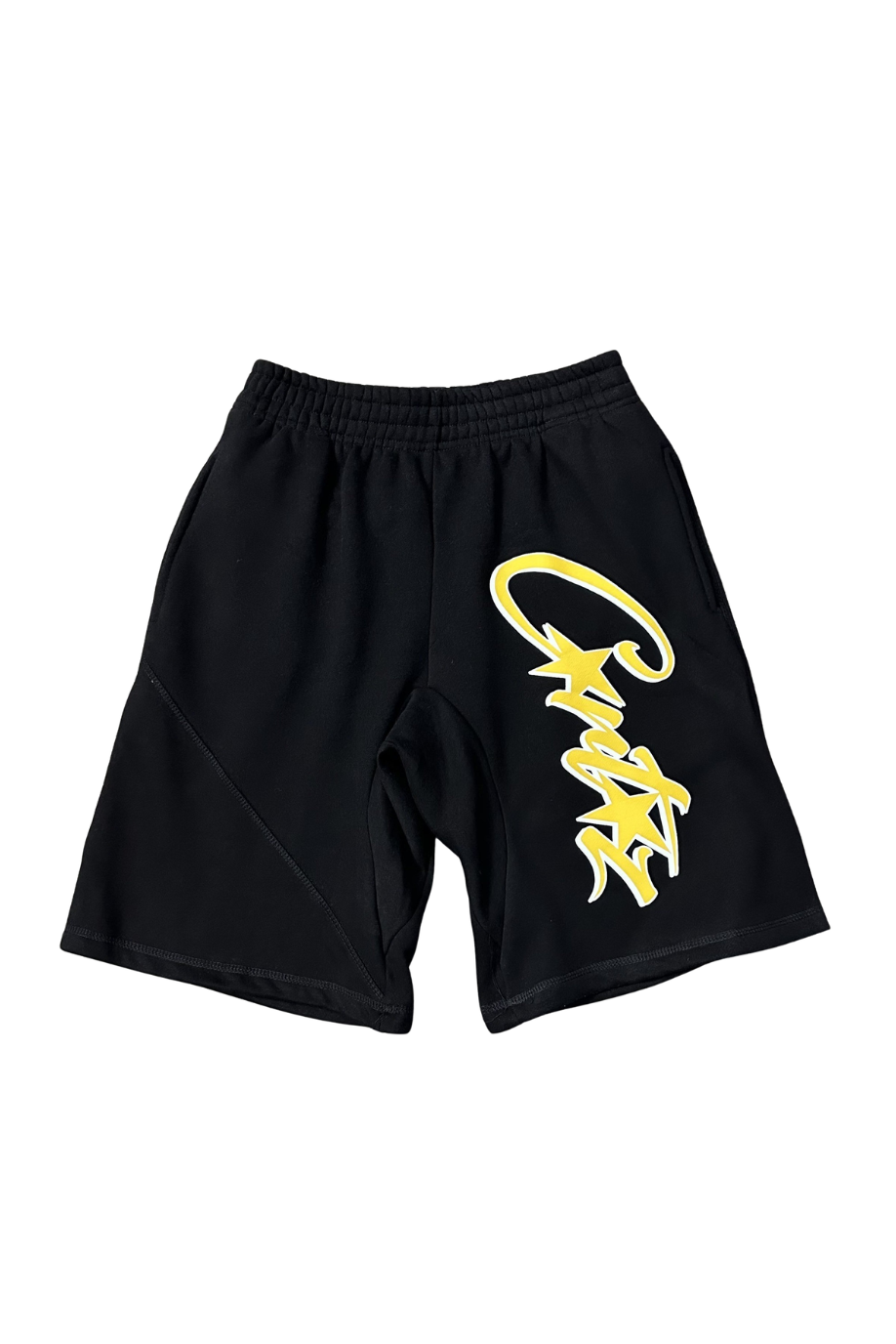 Island Yellow Script Shorts – main product image