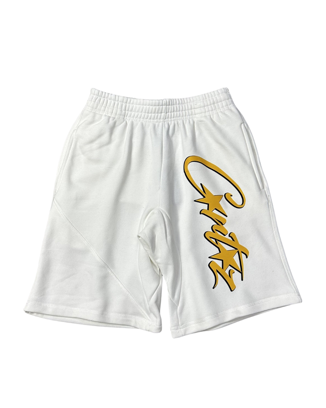 Island Yellow Script Shorts – product view 2