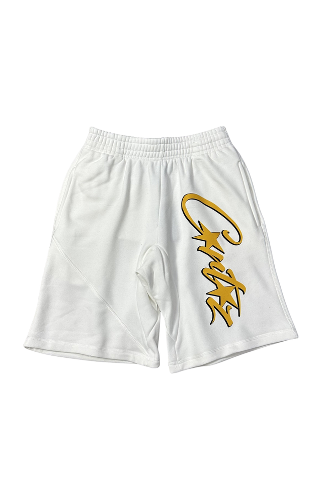 Island Yellow Script Shorts – product view 2