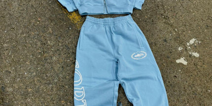 Alcatraz Island hooded sweatshirt and sweatpants set Sky blue suit S Mldrip