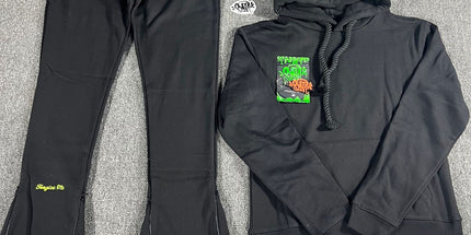 Hooded Sweatshirt and Sweatpants Set Black Set 11 L Mldrip