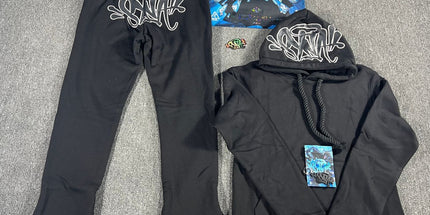 Hooded Sweatshirt and Sweatpants Set Black Set 17 S Mldrip
