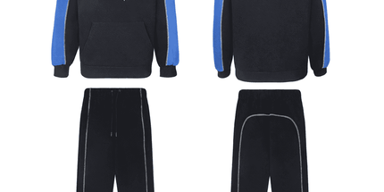 Classic rainbow gradient letter hoodie set Mldrip