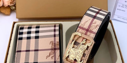 Luxury LV & Burberry Belt + Purse Set – Timeless Drip, Designer Flex - Mldripanddrop