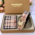 Beige 2 Luxury LV & Burberry Belt + Purse Set