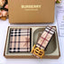 Beige 1 Luxury LV & Burberry Belt + Purse Set