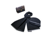 Full Black LV Beanie & Scarf Set