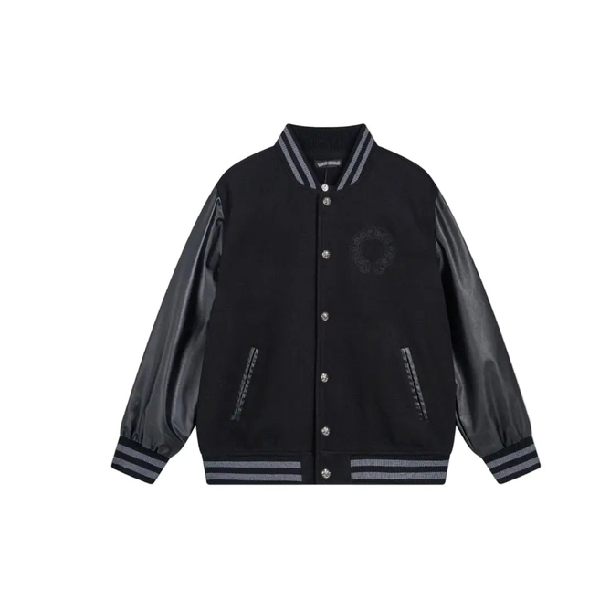 Chrome Hearts Style Jacket Black Chrome-Style Jacket Mldrip