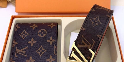 Luxury LV & Burberry Belt + Purse Set – Timeless Drip, Designer Flex - Mldripanddrop