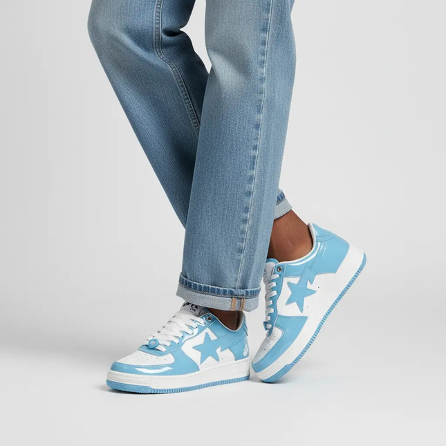 Bape Sta Sneakers Patent Leather blue Mldrip
