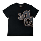 T-Shirt / Black / Orange / XS