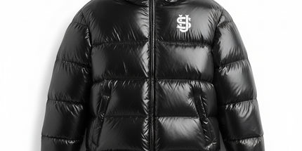 Warm Men's Black Puffer Jacket for Comfort and Cold Weather