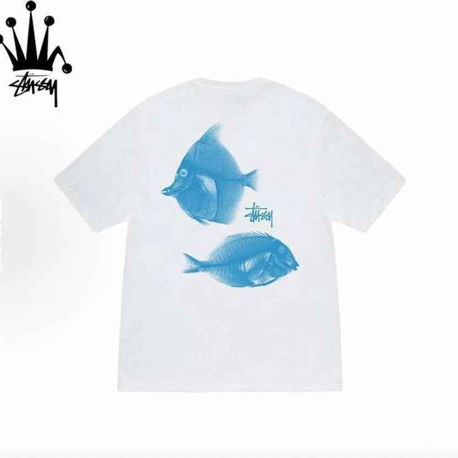 Stüssy Tea Fish T-Shirt Streetwear blue-stussy-tea-fish-t-shirt Mldrip