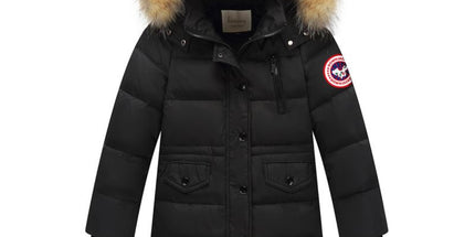 Luxury Fur Hooded Winter Parka Jacket – Black | MLDRIP