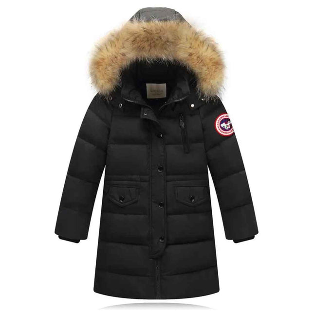 Luxury Fur Hooded Winter Parka Jacket – Black | MLDRIP Black Mldrip