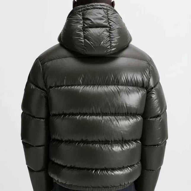 Men's Black Puffer Jacket Warm Mldrip