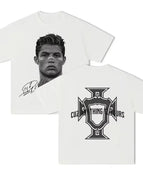 White Ronaldo Football Short-Sleeve T-Shirt