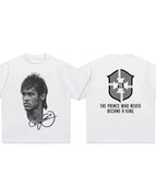 Neymar White Football Short-Sleeve T-Shirt