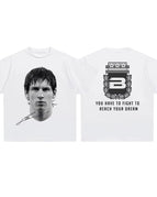 Messi White Football Short-Sleeve T-Shirt