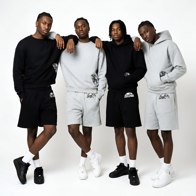 Grey Disc Pattern Tracksuit Set Men's Mldrip