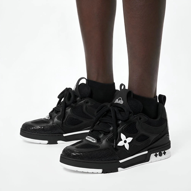 Louis Vuitton Skate Sneakers black and white Mldrip
